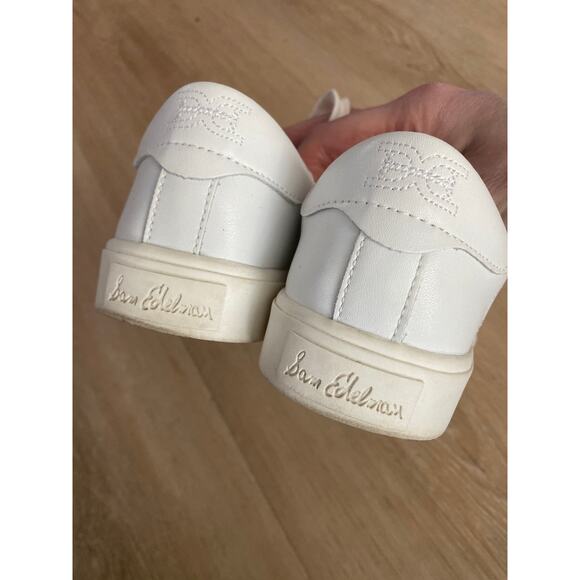 Sam Edelman Ethyl sneakers women’s size 5 white low top casual basic minimalist - Picture 4 of 6